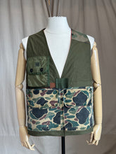 Mixed camo cargo pocket vest