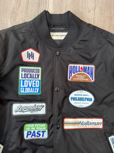 Holloman patched satin bomber