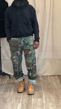 Mixed camo cargo pants