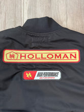 Holloman patched satin bomber