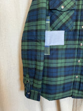 Quilted lined mixed plaid shacket