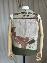 Mixed camo cargo pocket vest
