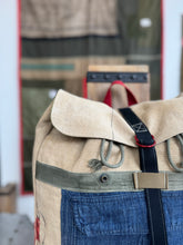 Vintage cotton canvas rucksack