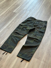 Dark wash camo cargo pants
