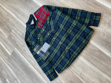 Quilted lined mixed plaid shacket