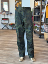 Dark wash camo cargo pants
