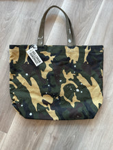 Custom camo patched tote bags