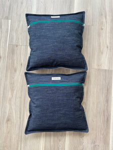 Leather abstract pillows