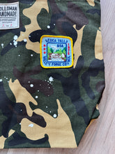 Custom camo patched tote bags