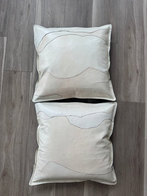 Leather abstract pillows