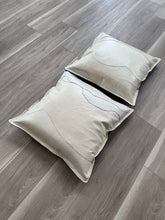 Leather abstract pillows
