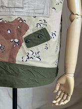 Mixed camo cargo pocket vest