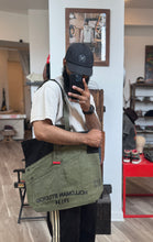 Custom shelter half tent tote bag