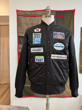 Holloman patched satin bomber