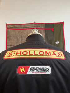 Holloman patched satin bomber