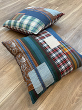 patch work mixed textile pillow set