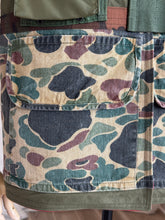 Mixed camo cargo pocket vest