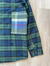 Quilted lined mixed plaid shacket