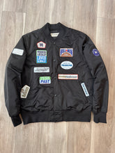 Holloman patched satin bomber