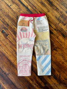 Vintage feed sack pants