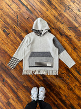 Wool fringe bottom hoodie (grey) 1 of 1