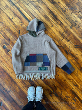 Wool fringe bottom hoodie (brown) 1 of 1