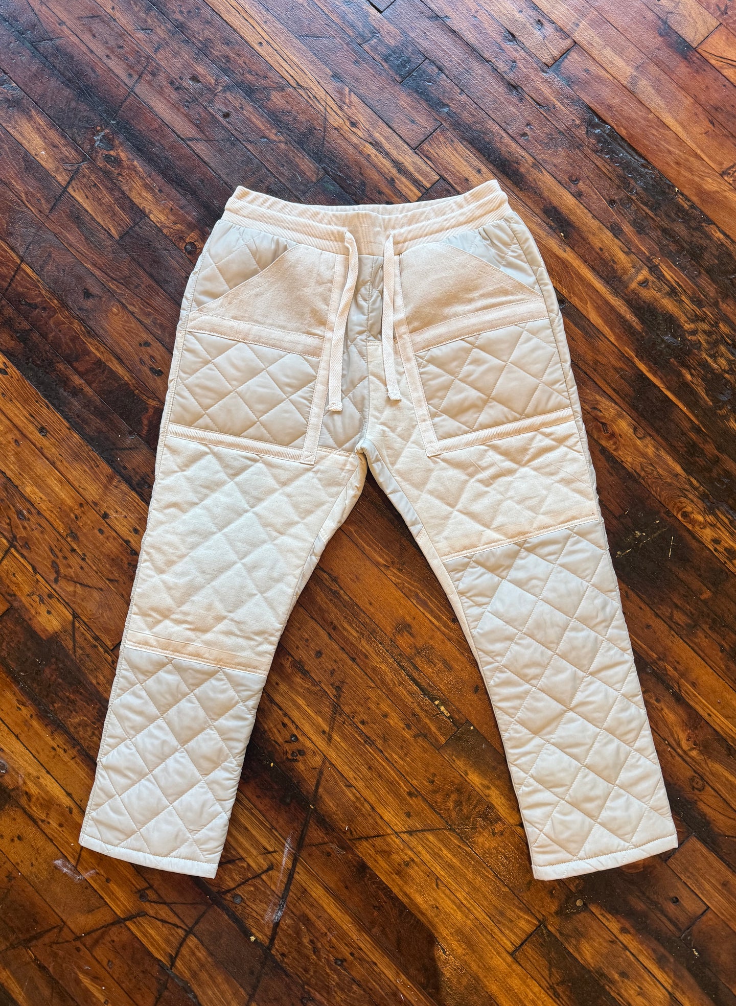 Patch work diamond quilted pants (off-white) 1 of 1