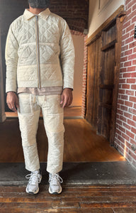 Patch work diamond quilted jacket (off-white) 1 of 1