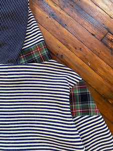 Hand made stripe hoodie w/ cashmere 1 of 1