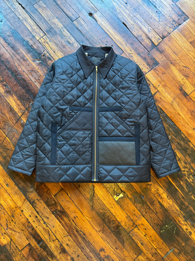 Women's Cropped Diamond Quilted Jacket Lightweight Print