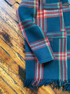 Vintage plaid wool throw jacket 1 of 1