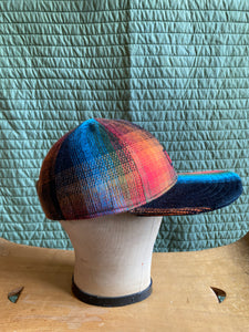 multi color flannel 6 panel cap