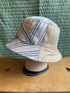 patch work vintage Burberry fabric bucket hat