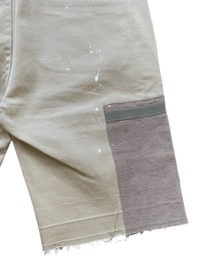 Front flap pocket raw edge shorts