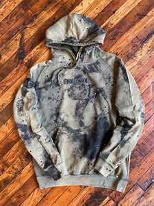 Washed olive painted hoody 1 of 1