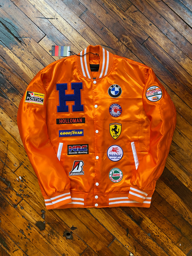 Racing patch satin bomber 1 of 1