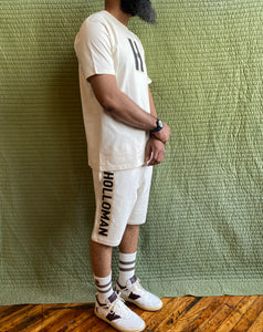 Holloman off white sweat shorts