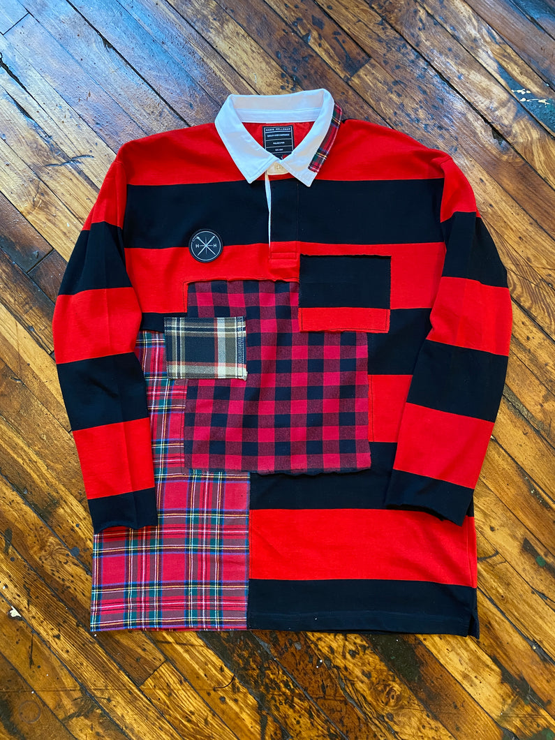 Patch work stripe rugby shirt 1 of 1