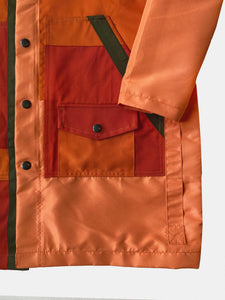Nylon orange patch work jacket