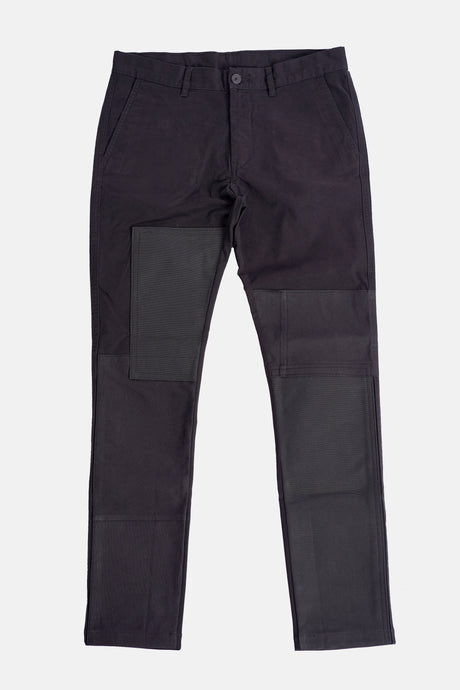 Black on black patched pant