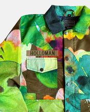 Floral patch work jacket / brown