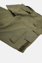 Olive Patched M-65 cargo shorts
