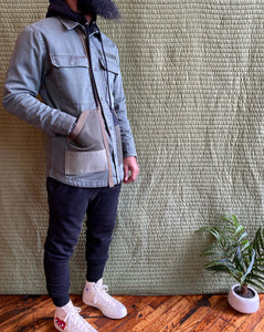 Washed olive patch pocket jacket