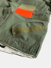 Olive & orange patched M-65 cargo pant