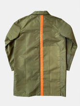 Nylon olive patch work jacket